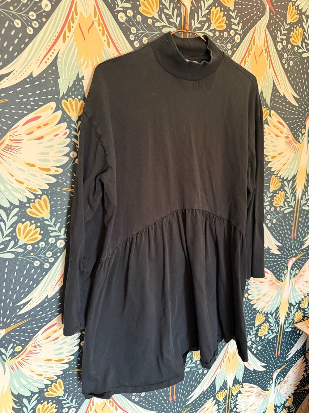 ASOS mock neck black long sleeve top size M
